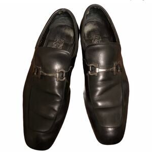 Salvatore Ferragamo Black Leather Loafers